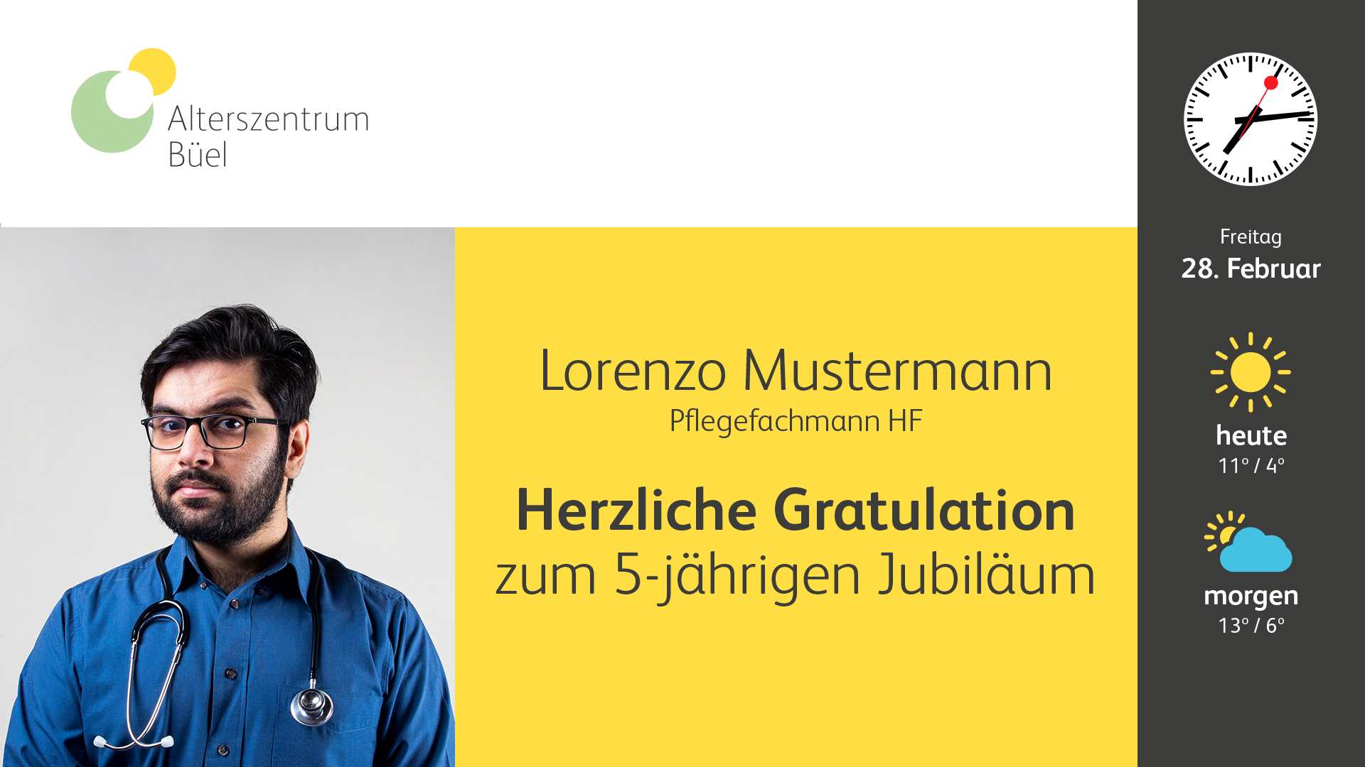 Infobildschirm für Heime & Institutionen