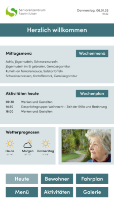 Infodisplay für Heime & Institutionen