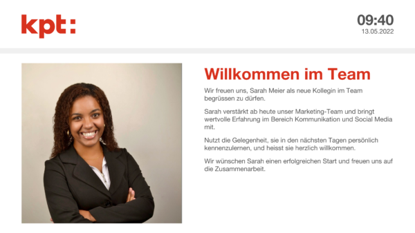 Digitales schwarzes Brett